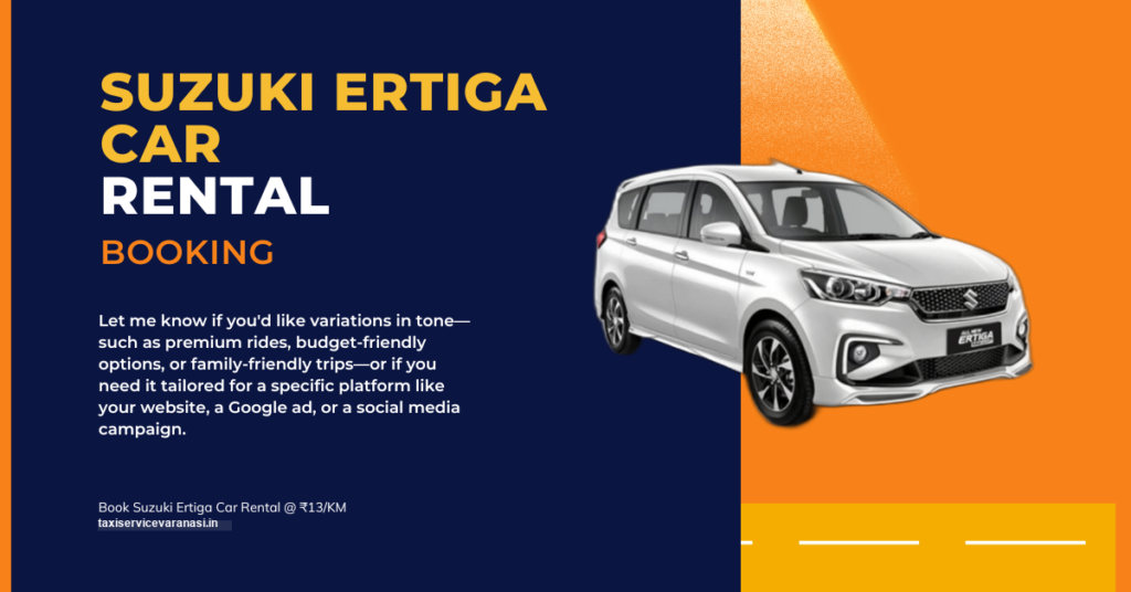 Suzuki Ertiga Taxi Service in Varanasi