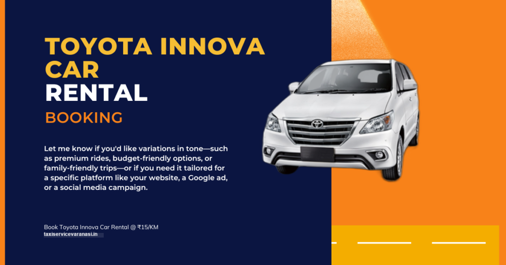 Toyota Innova Taxi Service in Varanasi
